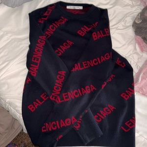 Balenciaga all over logo sweater